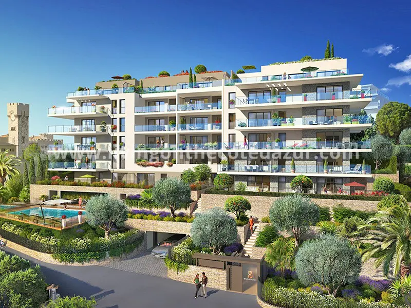 Splendid new apartment: pool, seaview, 800 meters from Prom des Anglais