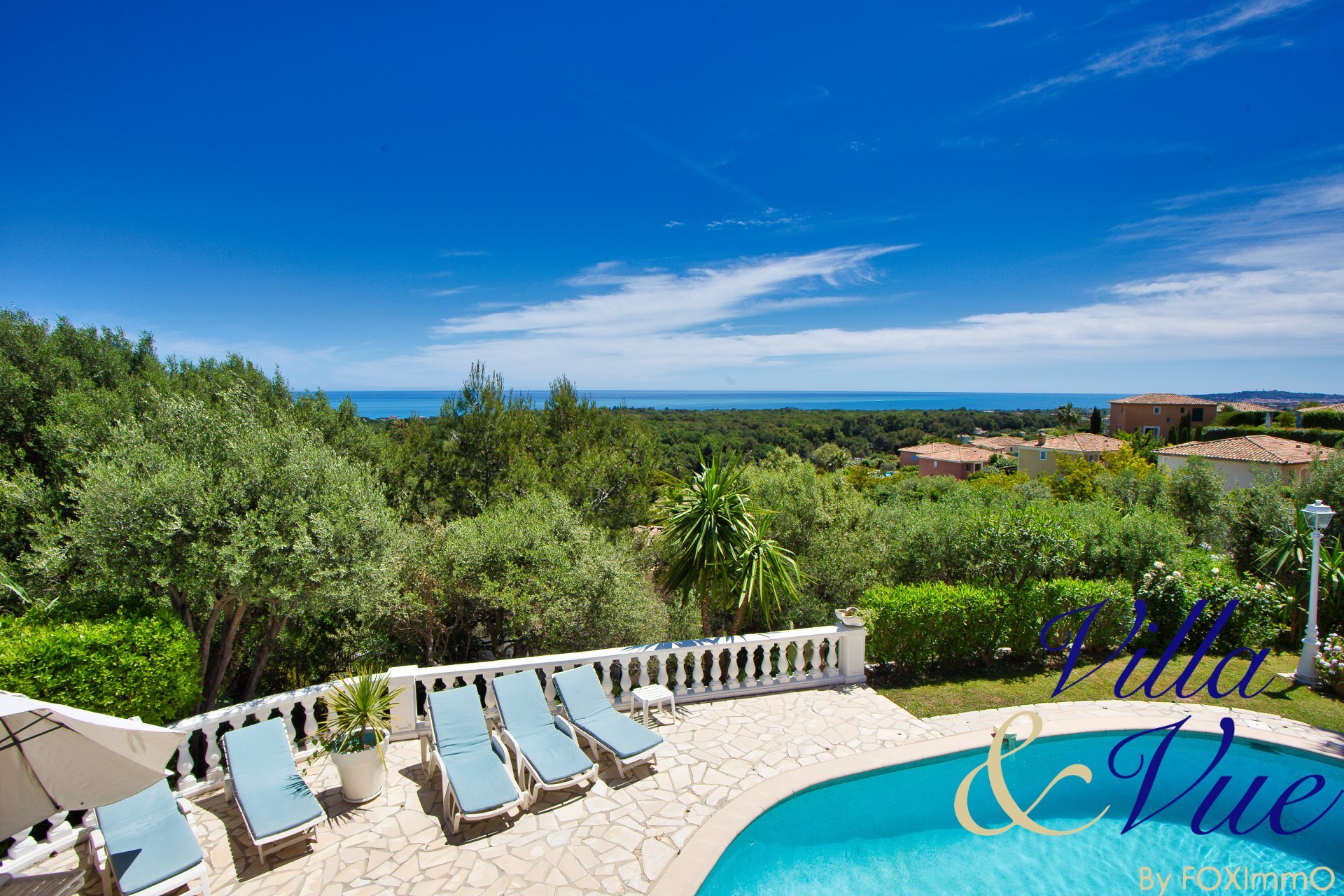 Biot Côte D'azur villa with panoramic sea view swimming pool — photo 3 of 12