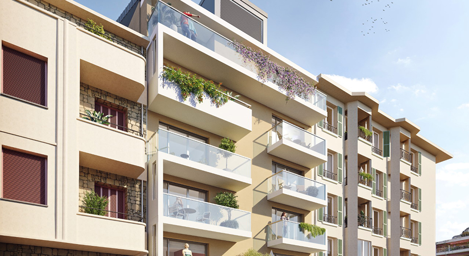 NICE CENTRE new property for sale South France T2 Living on the Côte