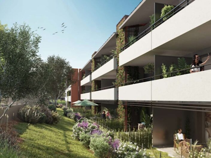 Villeneuve Loubet new apartments with rooftop pool and sea view