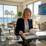 Advisor reviewing luxury Côte d'Azur market