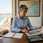 Advisor reviewing luxury property documents