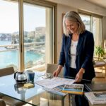 Agent reviews Côte d’Azur real estate property plans