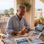 Buyer reviewing Côte d'Azur private listings