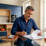 Luxury buyer reviewing property documents