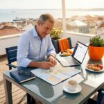 Investor researching European hotspot map