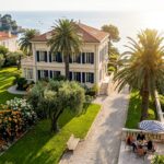 Estate manager walking near Riviera villa
