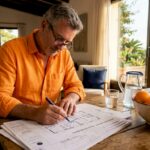 Designer planning zoning in villa interior