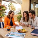 Real estate agent reviewing commission contract