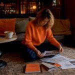 Interior designer reviewing home layout plans