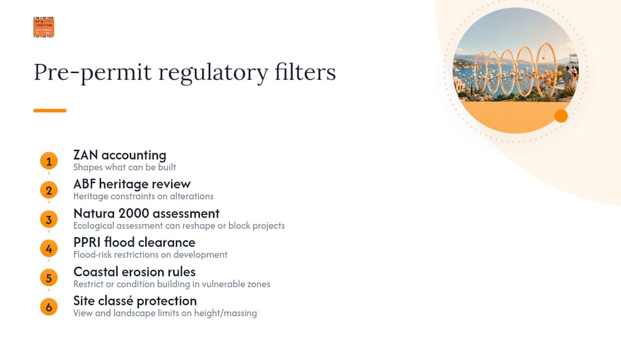 Cumulative Riviera development planning constraints