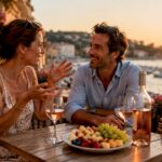 Couple enjoying terrace during real estate tax planning