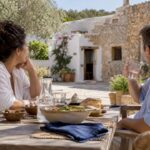 Couple considering an Ibiza rural finca