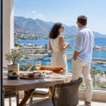 Couple viewing a new-build apartment in Kyrenia